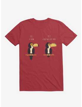 Know Your Birds A Toucan Or Bird With Taco Red T-Shirt, , hi-res