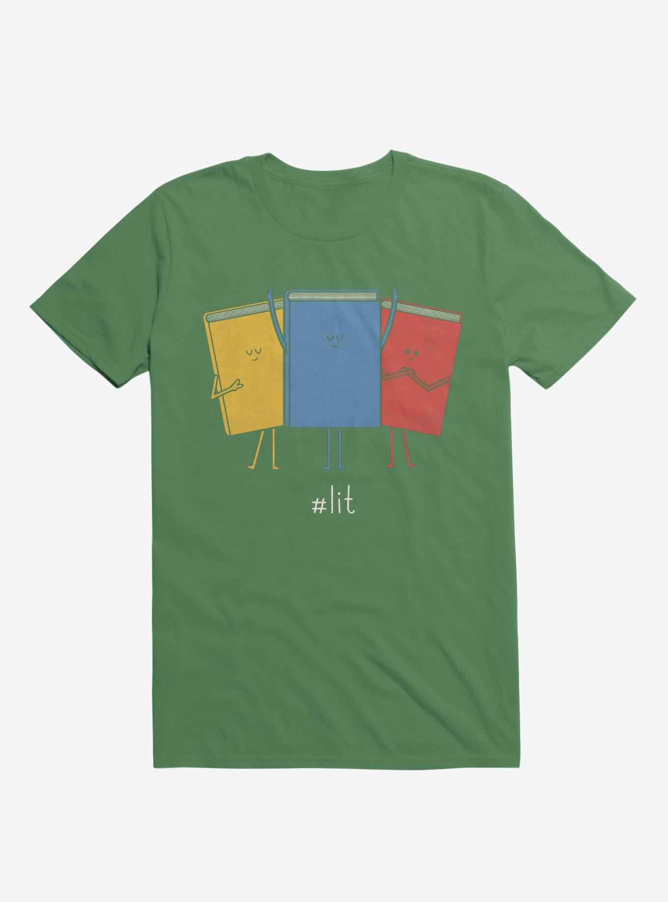 #Lit Books Irish Green T-Shirt, , hi-res