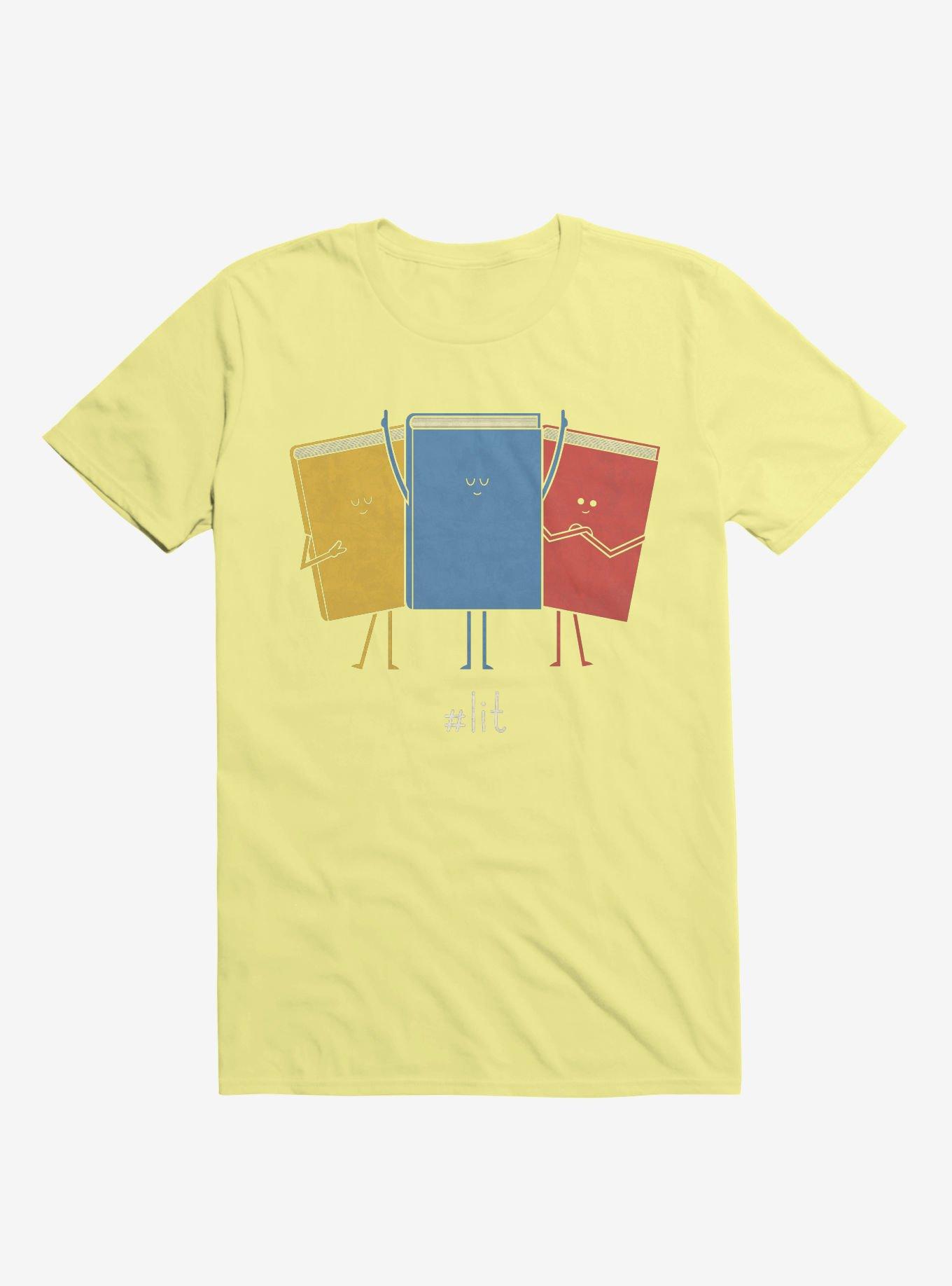 #Lit Books Corn Silk Yellow T-Shirt