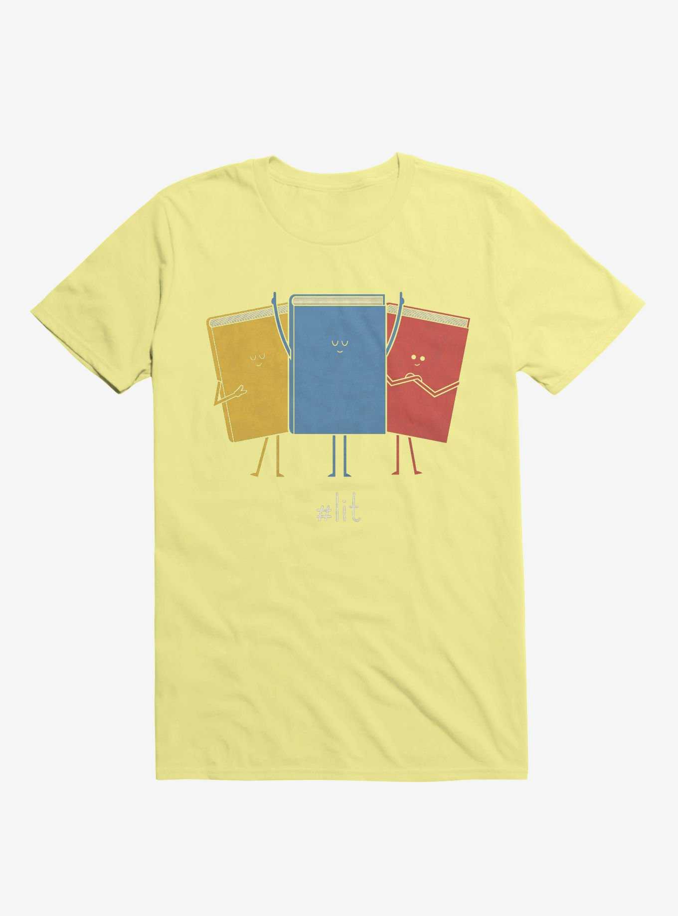 #Lit Books Corn Silk Yellow T-Shirt, , hi-res