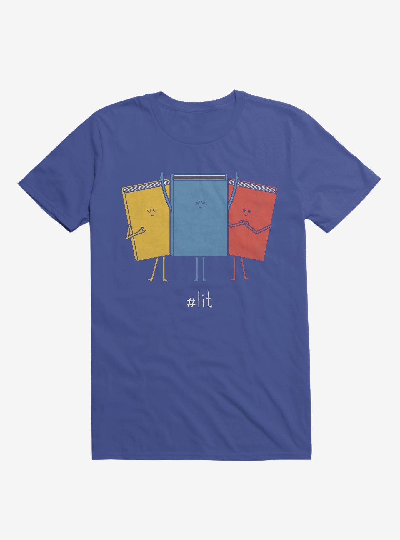 #Lit Books Royal Blue T-Shirt, ROYAL, hi-res