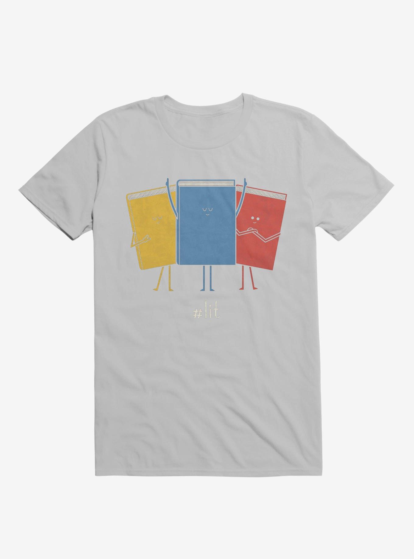 #Lit Books Ice Grey T-Shirt, ICE GREY, hi-res