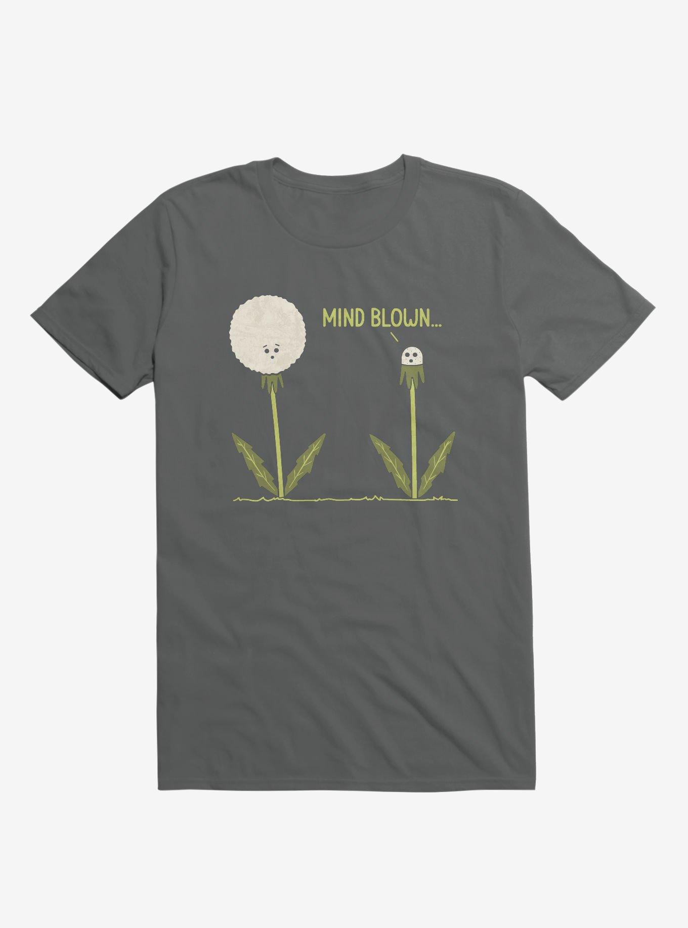 Mind Blown... Dandelion Charcoal Grey T-Shirt, , hi-res