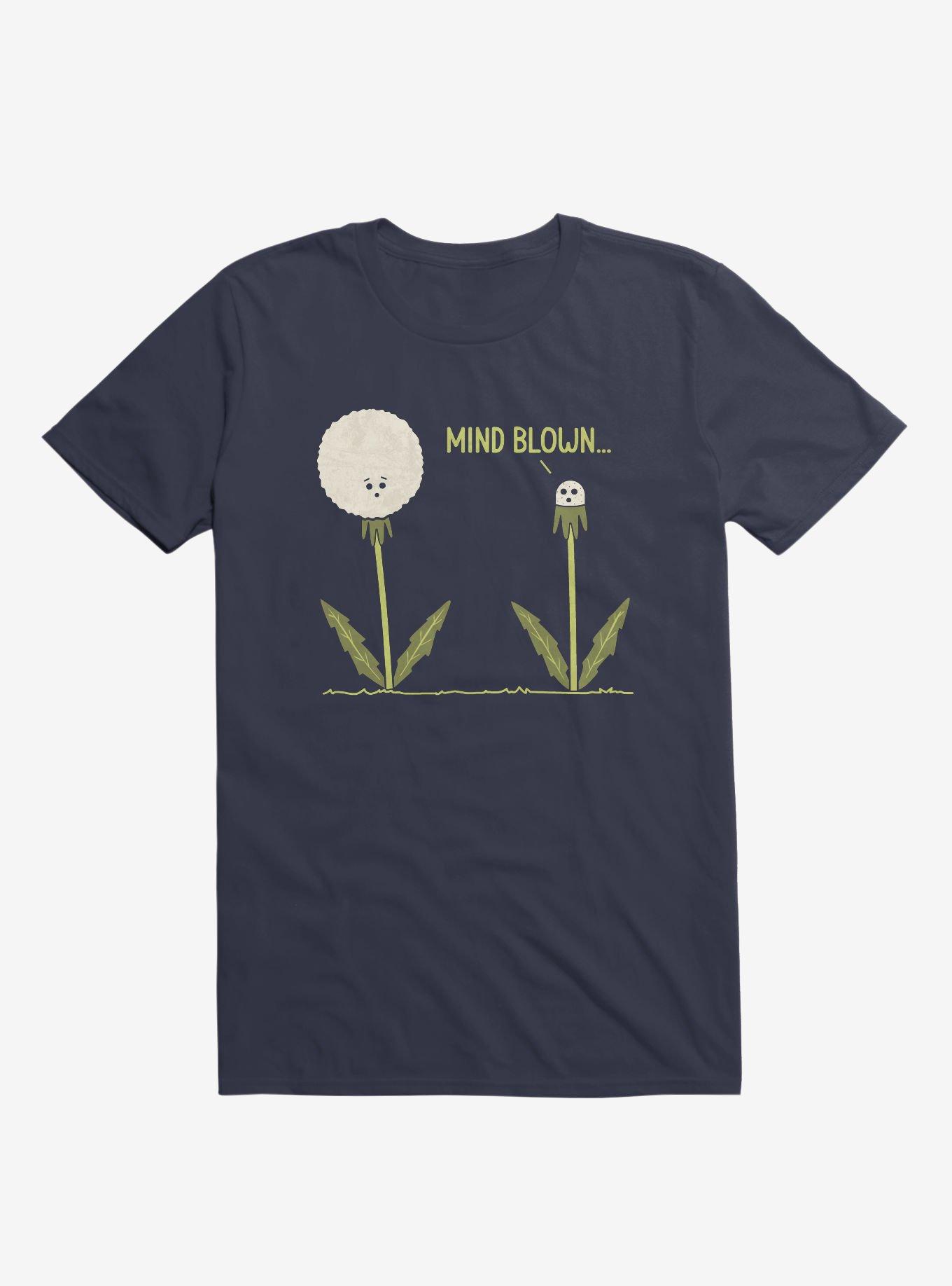 Mind Blown... Dandelion Navy Blue T-Shirt, NAVY, hi-res