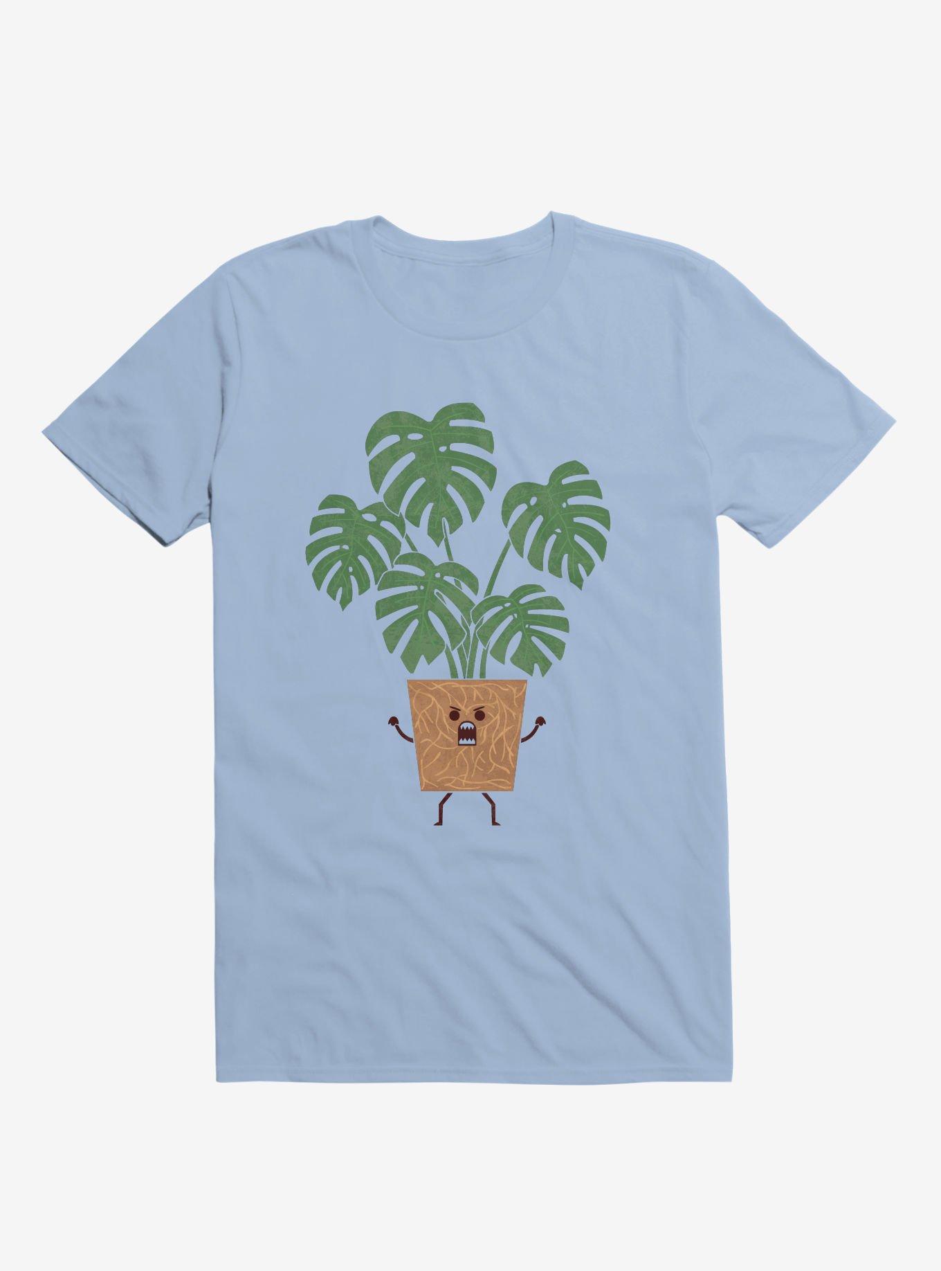 Monstera House Plant Light Blue T-Shirt, LIGHT BLUE, hi-res