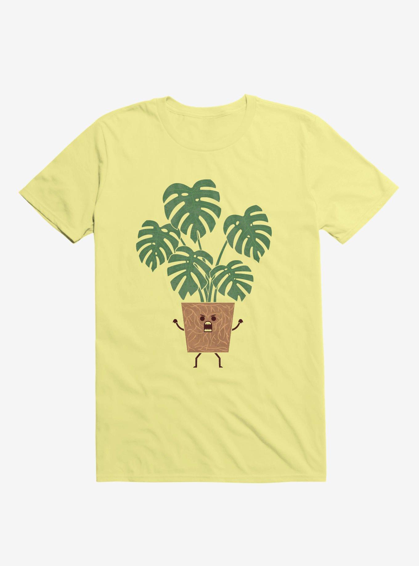 Monstera House Plant Corn Silk Yellow T-Shirt, CORN SILK, hi-res