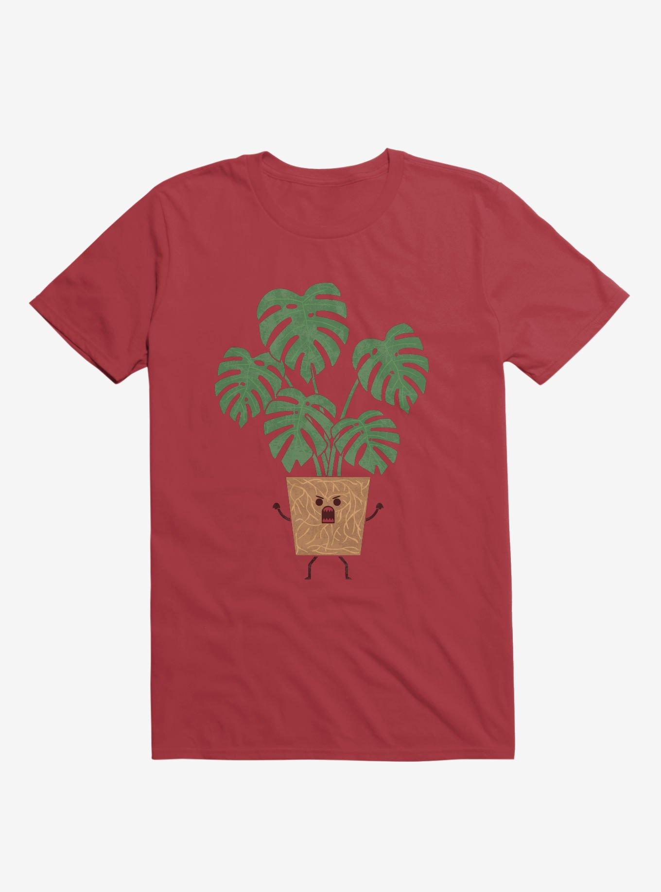 Monstera House Plant Red T-Shirt, , hi-res