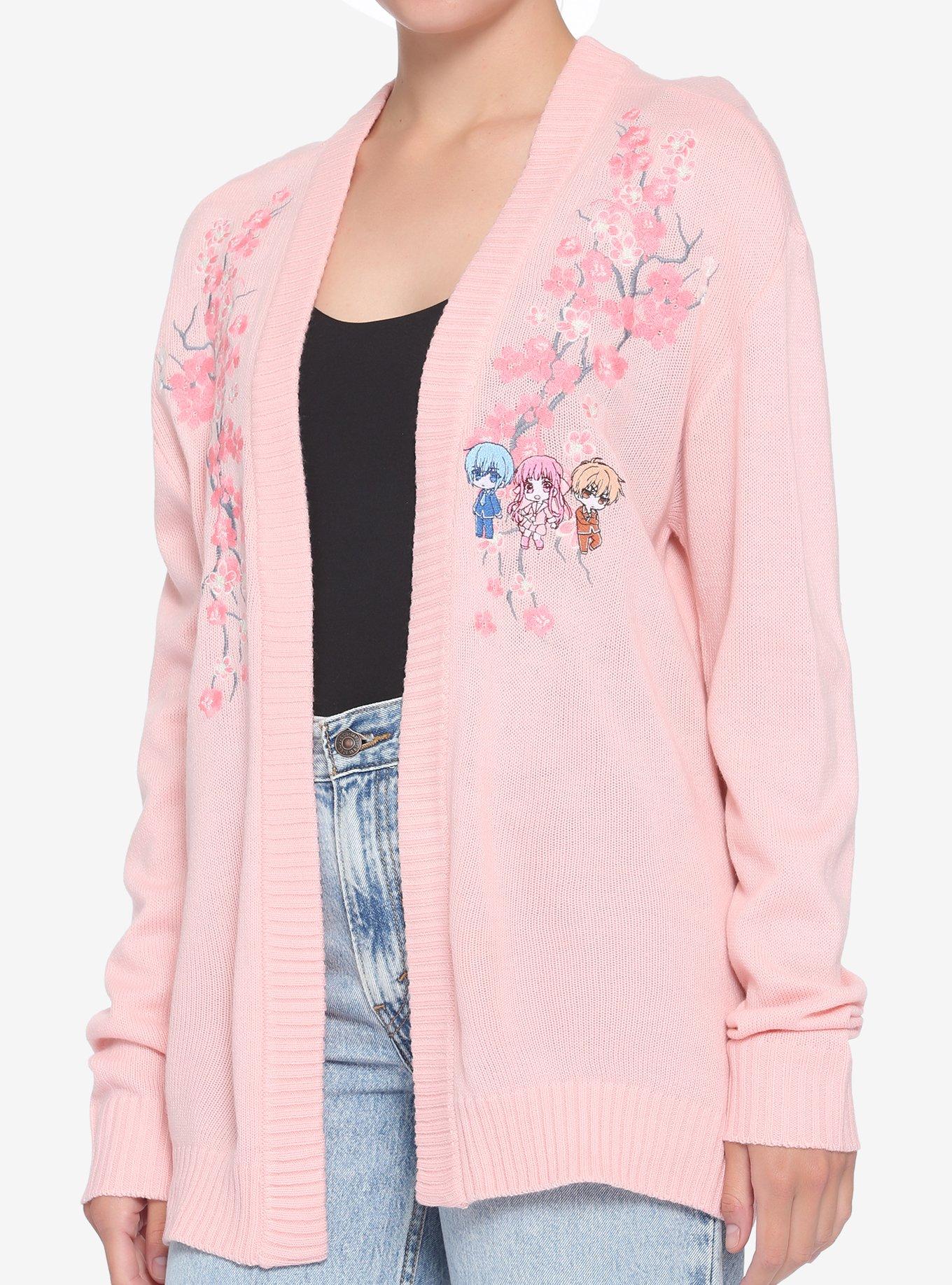 Fruits Basket Floral Girls Cardigan, MULTI, hi-res