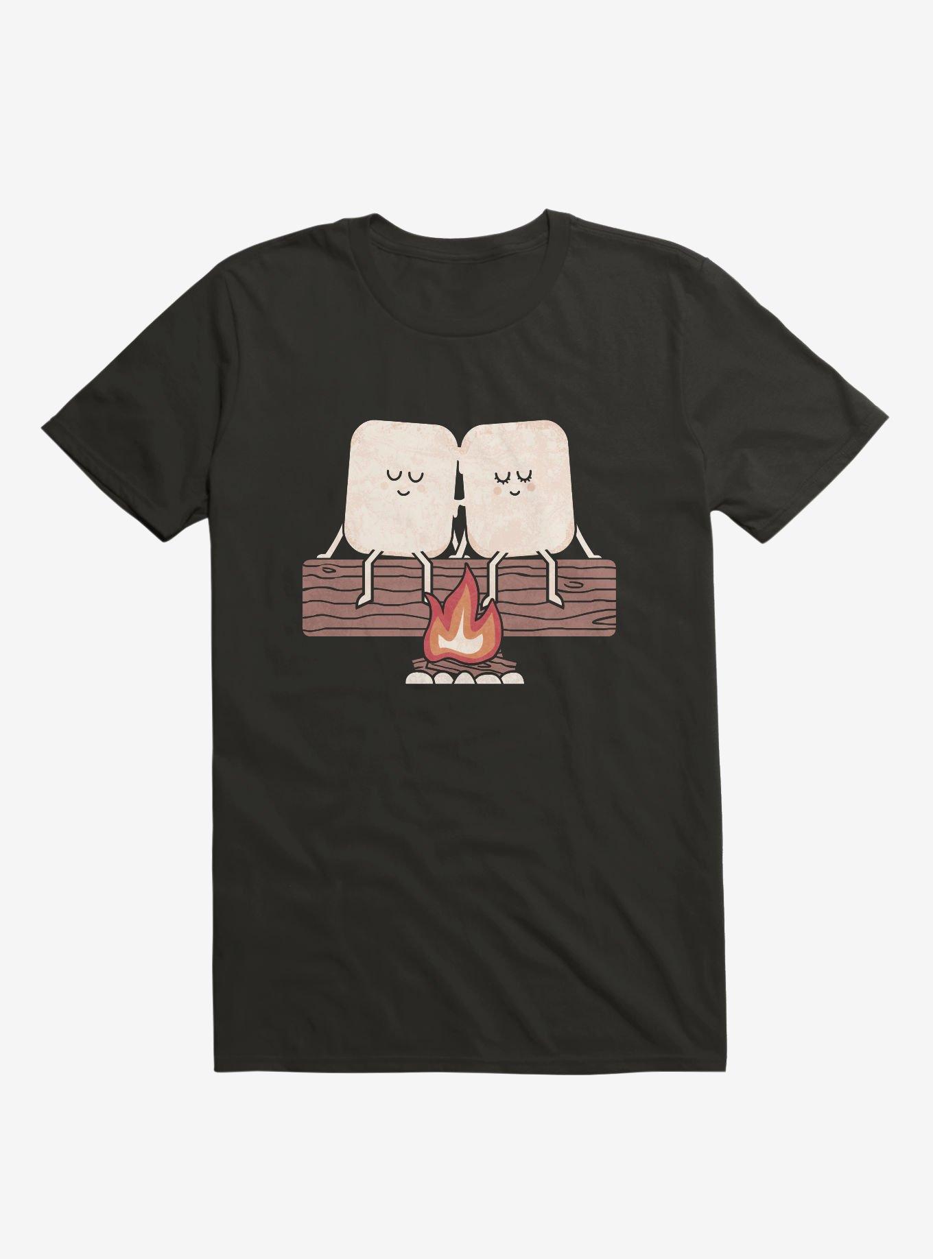 I Melt With You Marshmallows Black T-Shirt, BLACK, hi-res