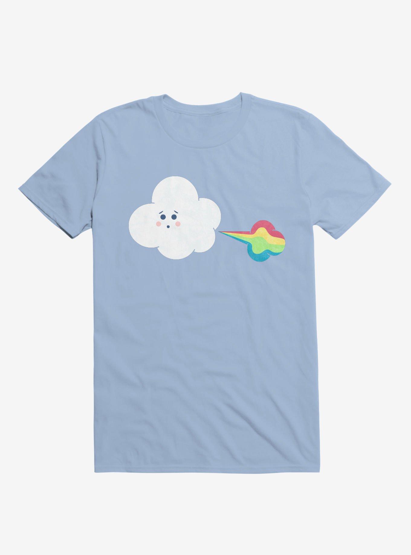 Cloud Oops Rainbow Light Blue T-Shirt, LIGHT BLUE, hi-res