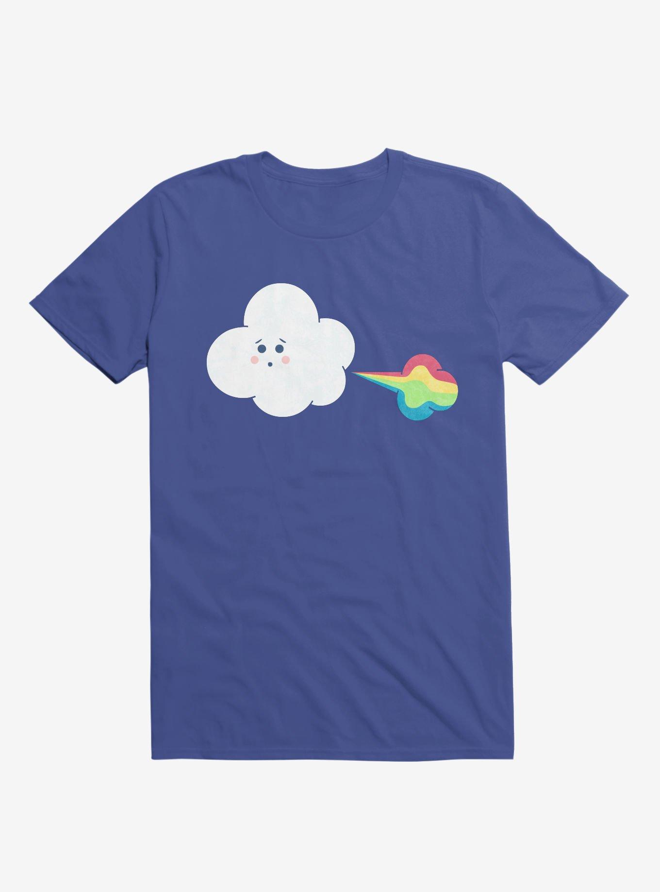 Cloud Oops Rainbow Royal Blue T-Shirt, ROYAL, hi-res