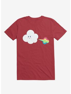 Cloud Oops Rainbow Red T-Shirt, , hi-res