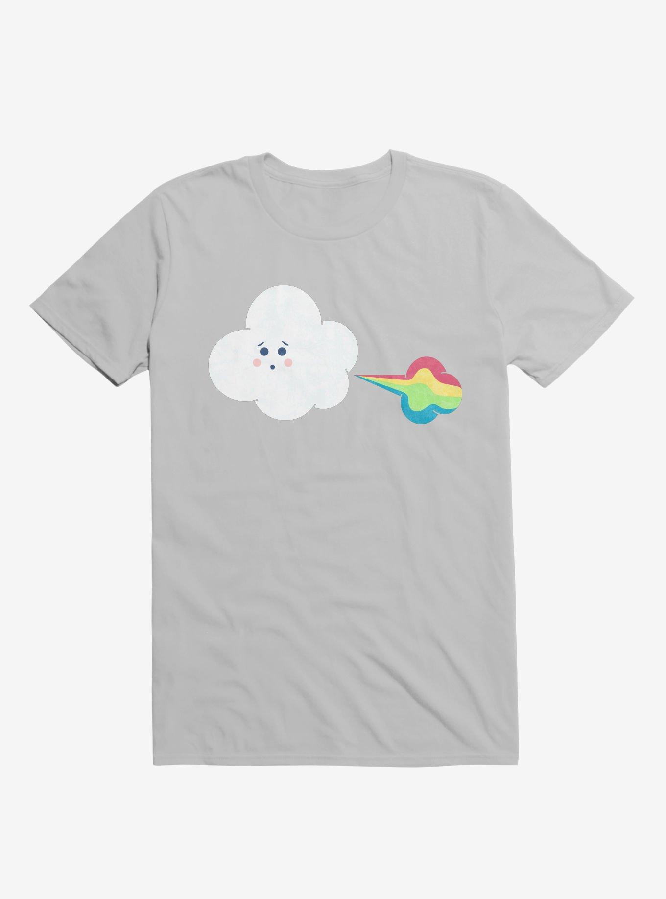 Cloud Oops Rainbow Ice Grey T-Shirt, , hi-res