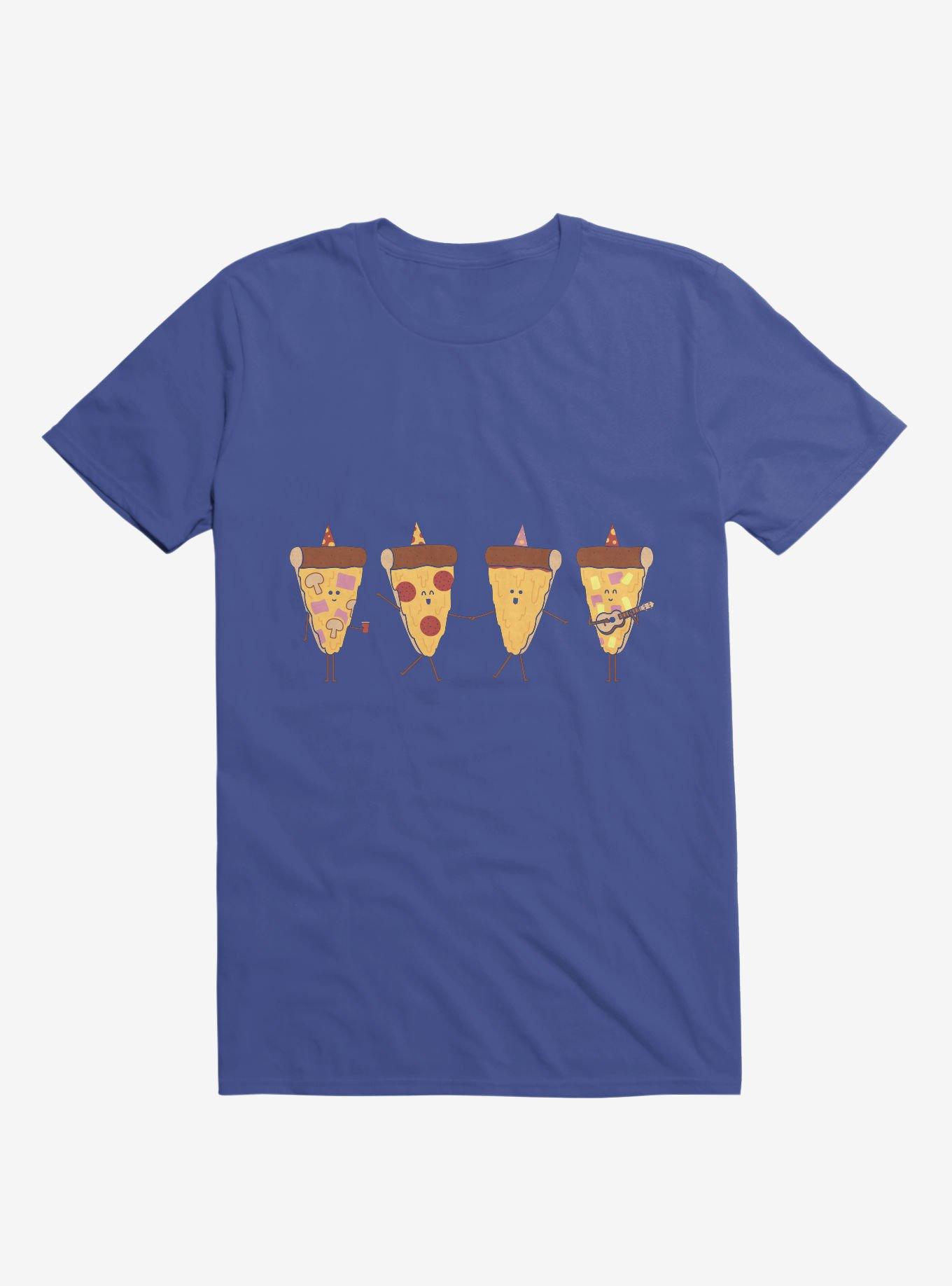 Pizza Slice Party Royal Blue T-Shirt
