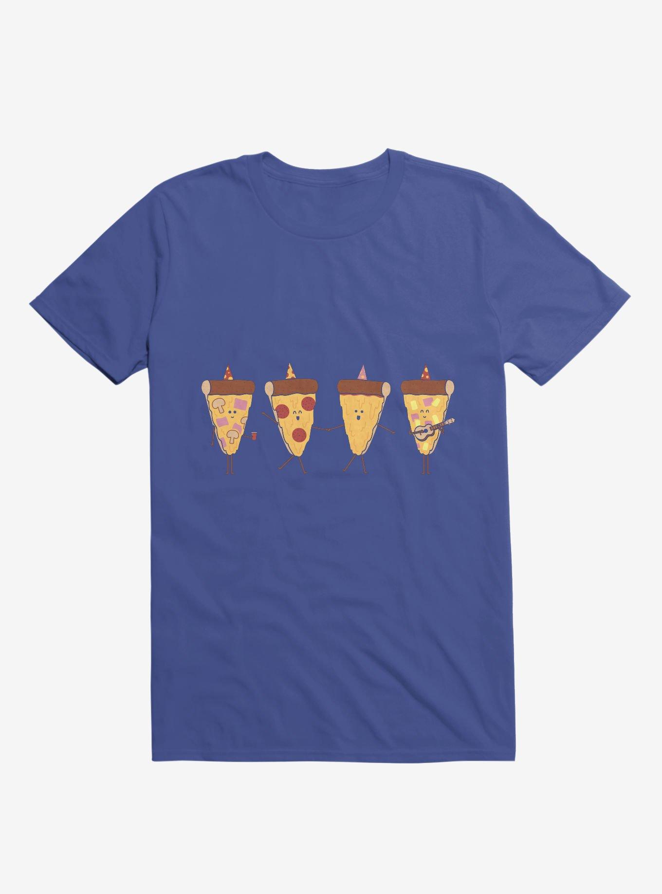Pizza Slice Party Royal Blue T-Shirt, ROYAL, hi-res