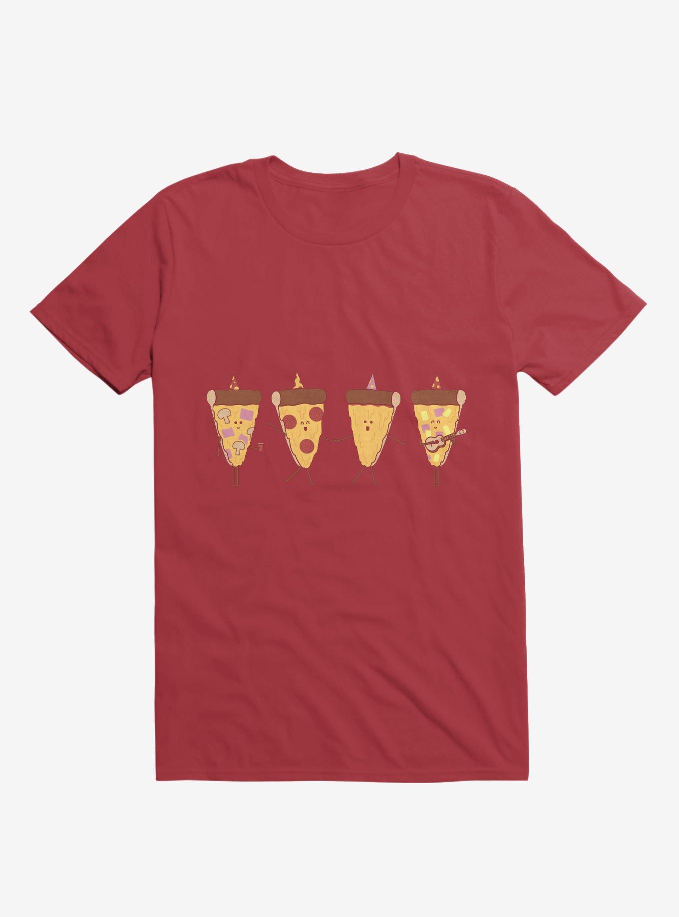 Pizza Slice Party Red T-Shirt, , hi-res