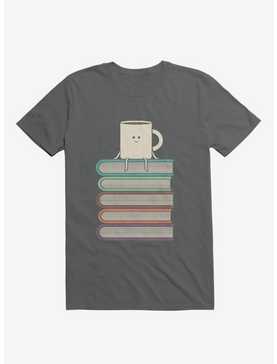 Top Of The World Cup On Books Charcoal Grey T-Shirt, , hi-res