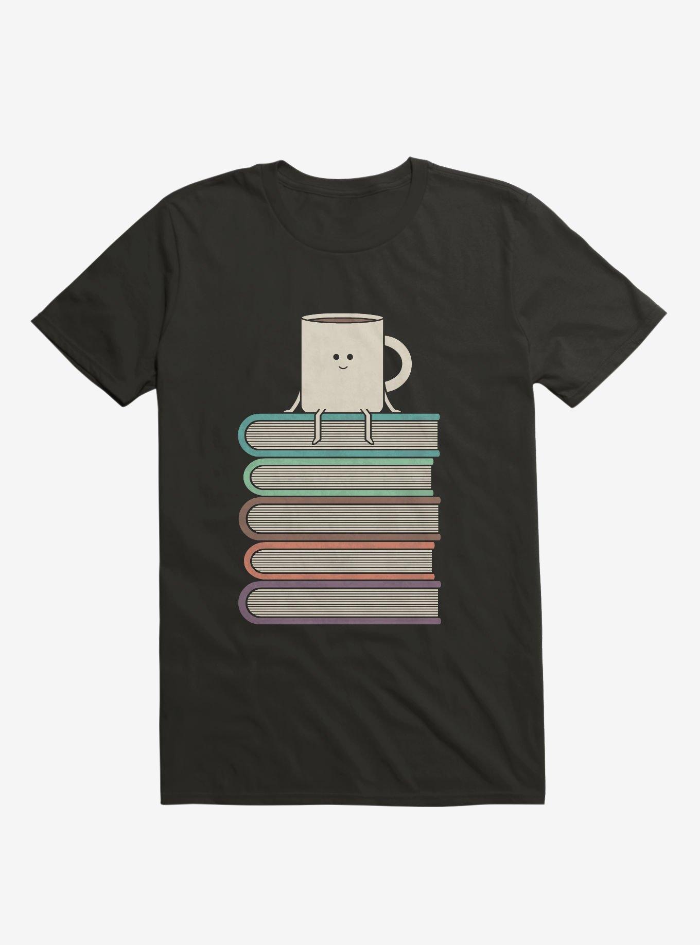 Top Of The World Cup On Books Black T-Shirt, BLACK, hi-res