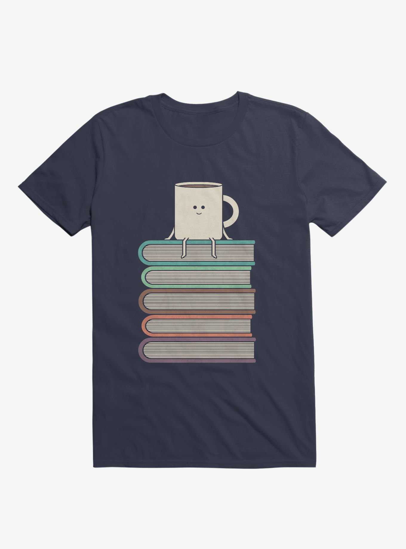 Top Of The World Cup On Books Navy Blue T-Shirt, , hi-res