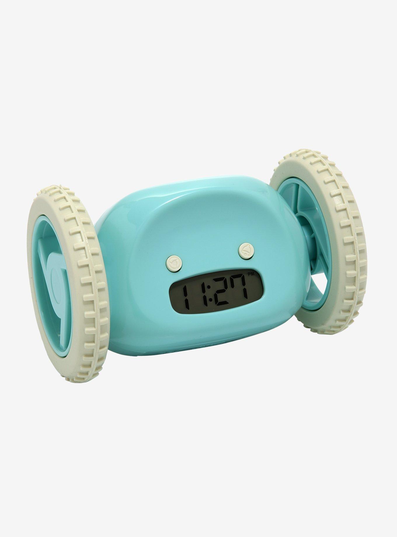 Clocky Aqua Alarm Clock On Wheels