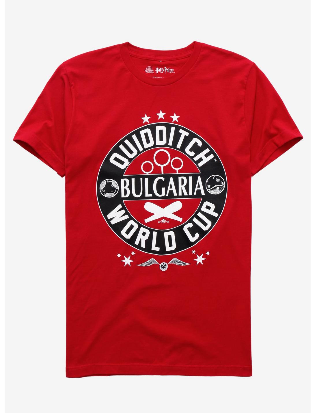 Harry Potter Quidditch World Cup Bulgaria T-Shirt - BoxLunch Exclusive, DARK RED, hi-res