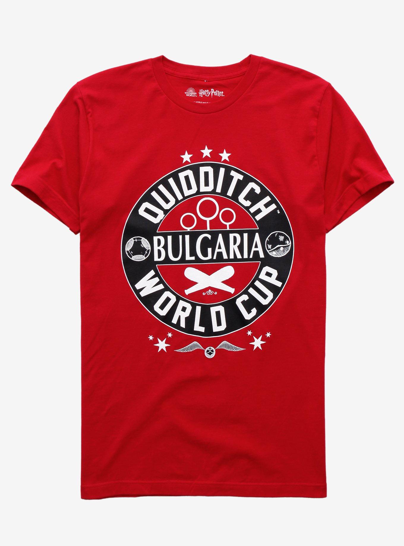Harry Potter Quidditch World Cup Bulgaria T-Shirt - BoxLunch Exclusive, DARK RED, hi-res