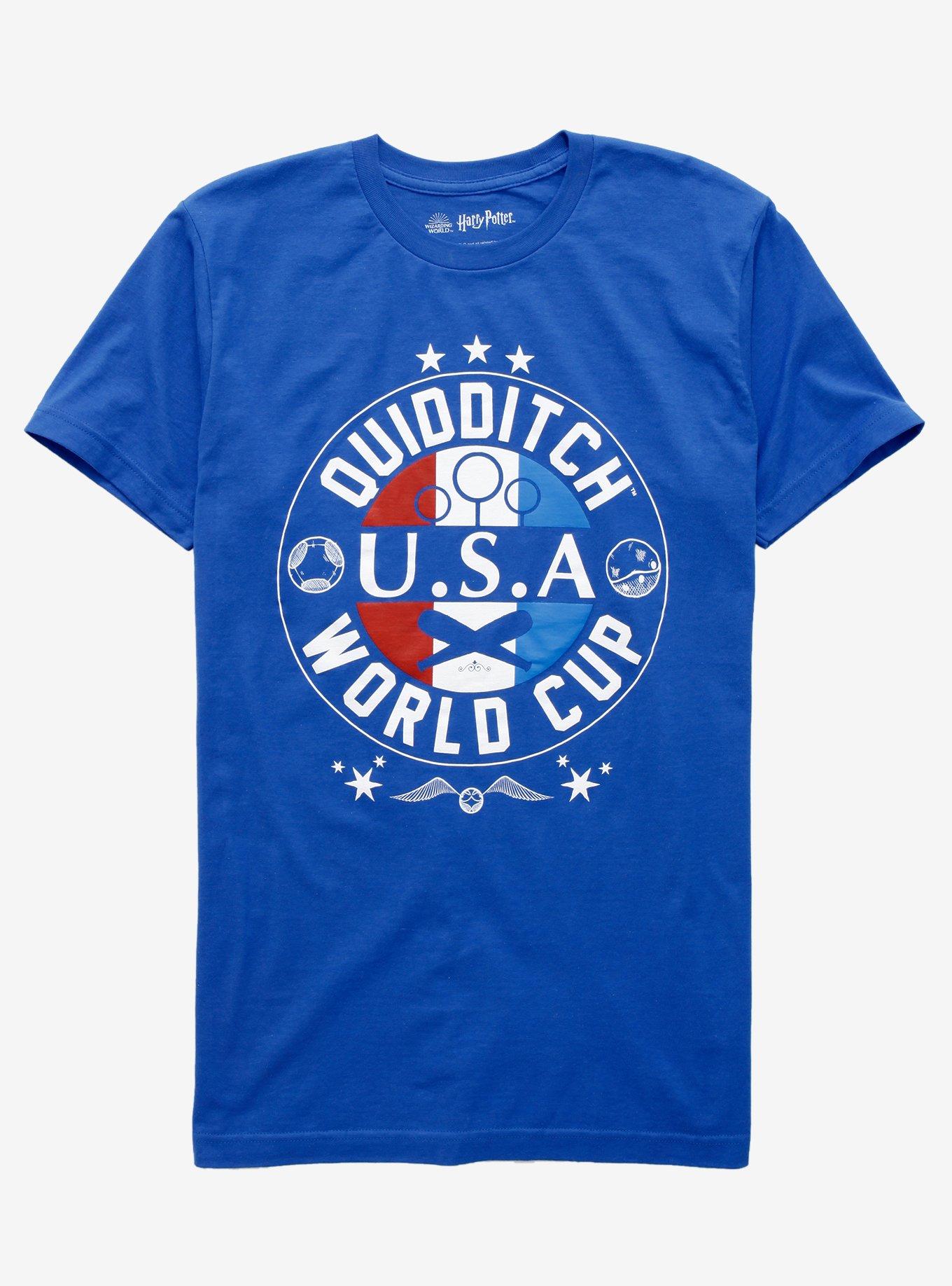 Harry Potter Quidditch World Cup USA T-Shirt - BoxLunch Exclusive, ROYAL, hi-res