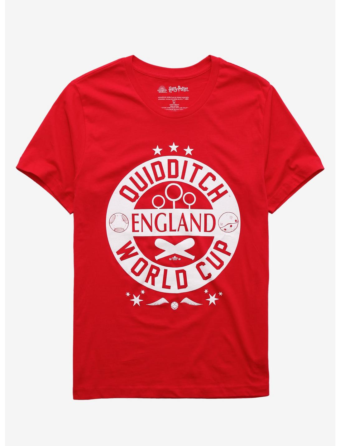 Harry Potter Quidditch World Cup England T-Shirt - BoxLunch Exclusive, RED, hi-res