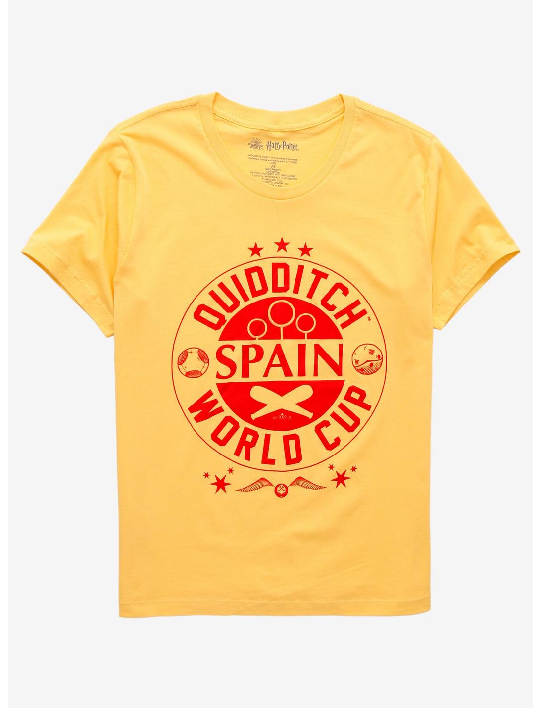 Harry Potter Quidditch World Cup Spain T-Shirt - BoxLunch Exclusive, BRIGHT YELLOW, hi-res