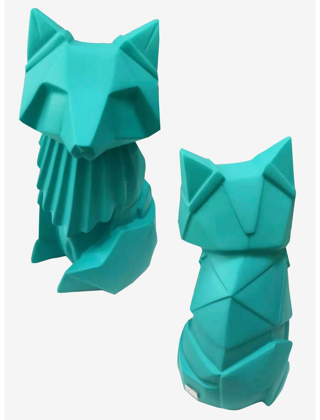 Geometric Fox Plastic Teal Mood Light, , hi-res