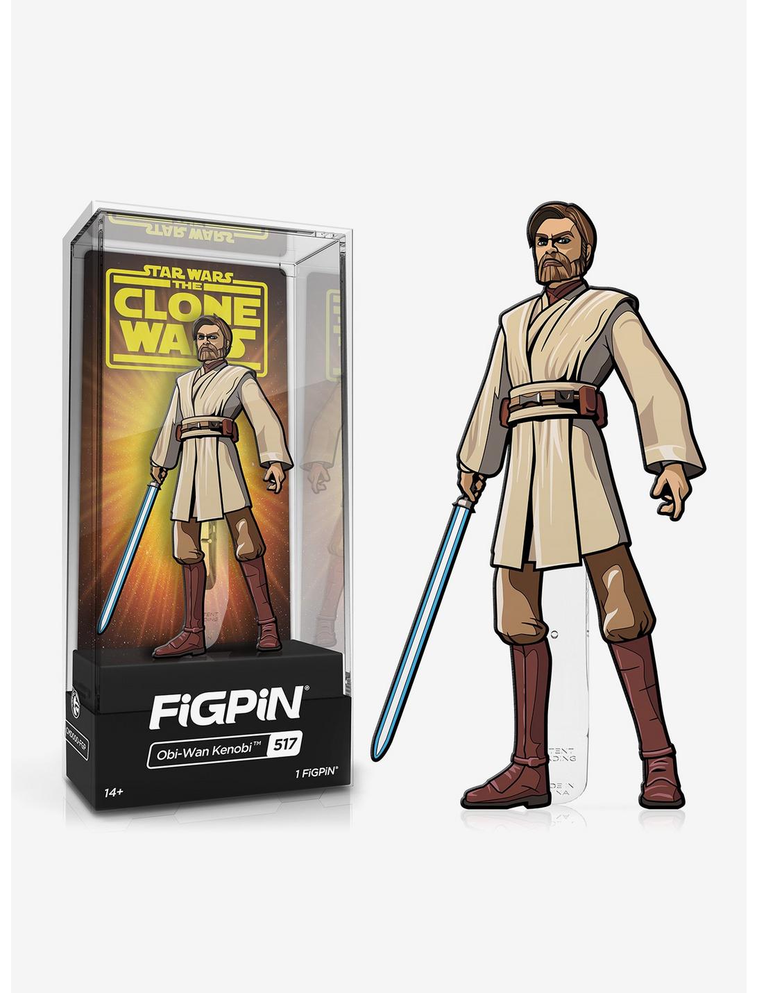 FiGPiN Star Wars: The Clone Wars Obi-Wan Kenobi Enamel Pin, , hi-res