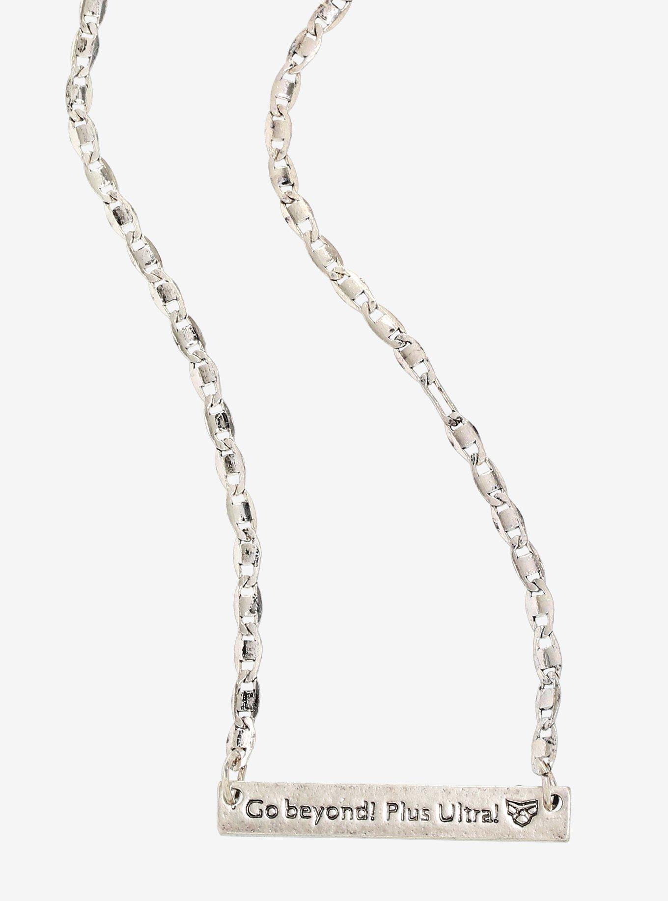 My Hero Academia Plus Ultra Bar Necklace - BoxLunch Exclusive, , hi-res