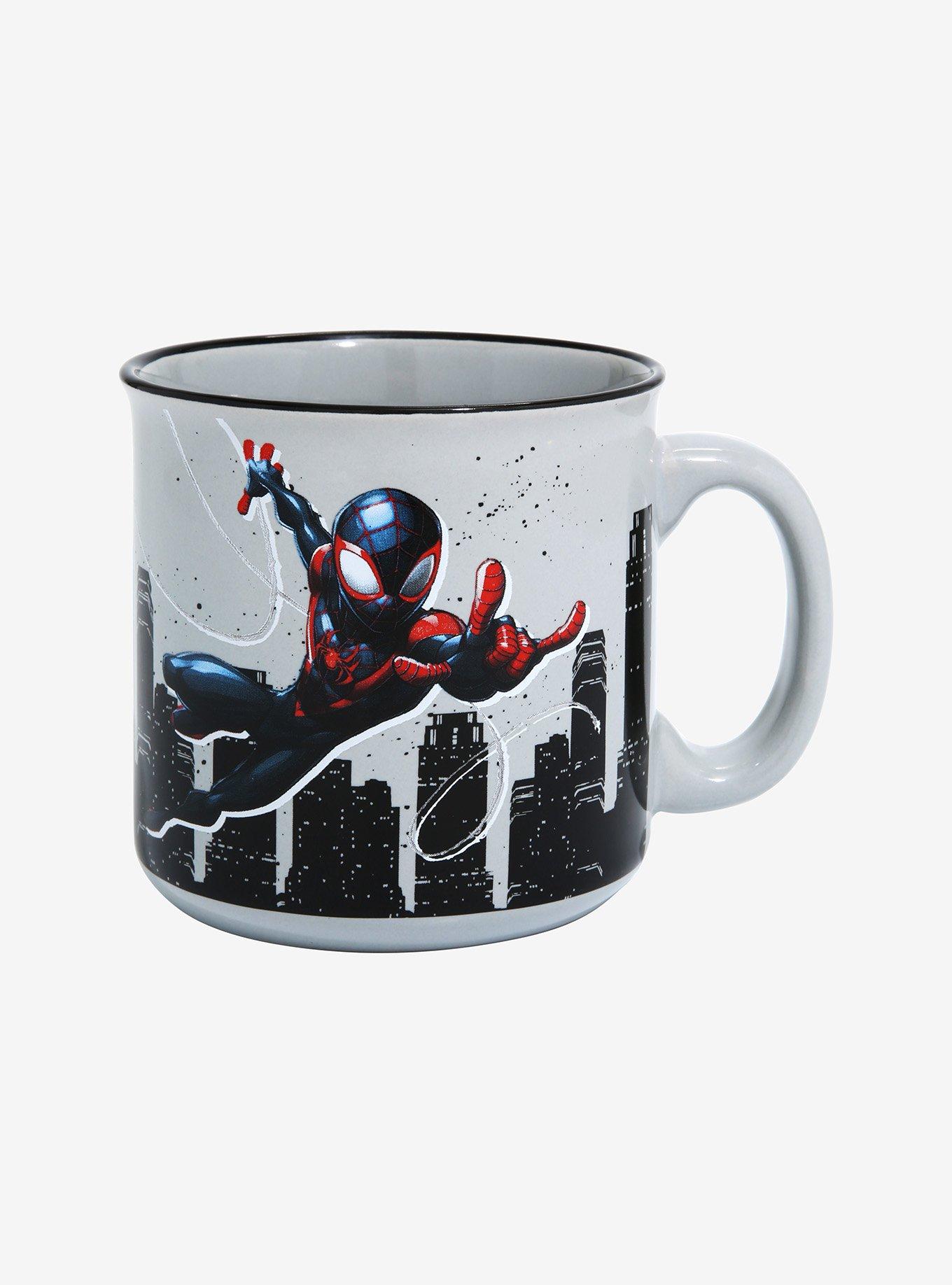 Marvel Spider-Man Miles Morales New York Swinging Camper Mug - BoxLunch Exclusive, , hi-res