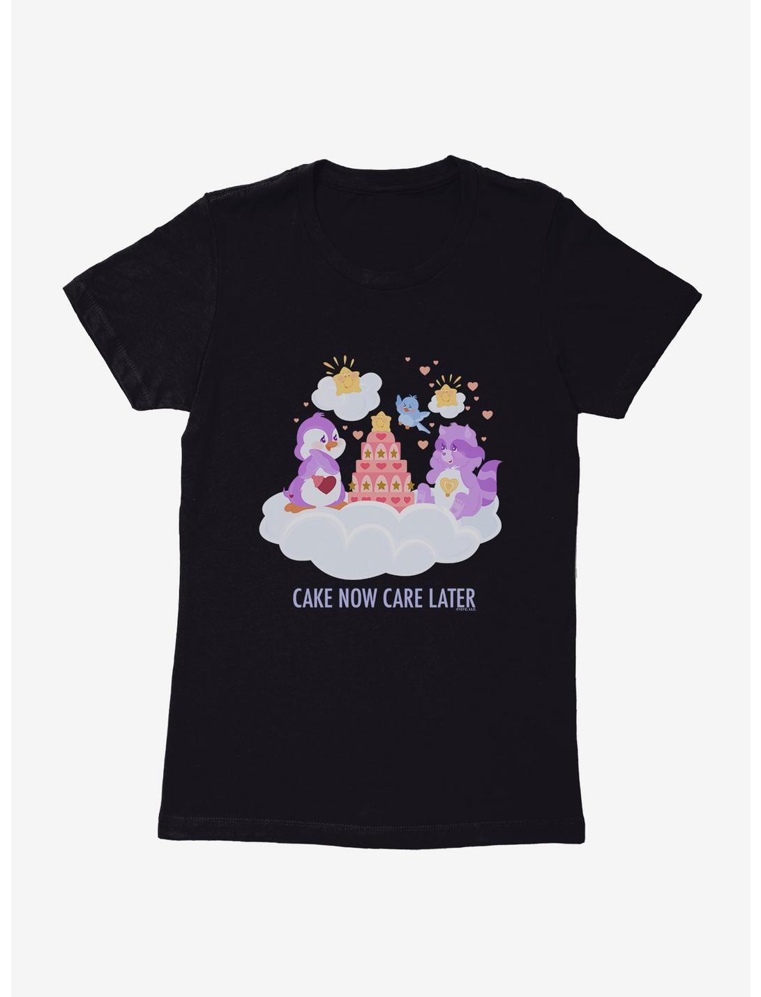 Care Bears Cake Now Care Later Womens T-Shirt, BLACK, hi-res