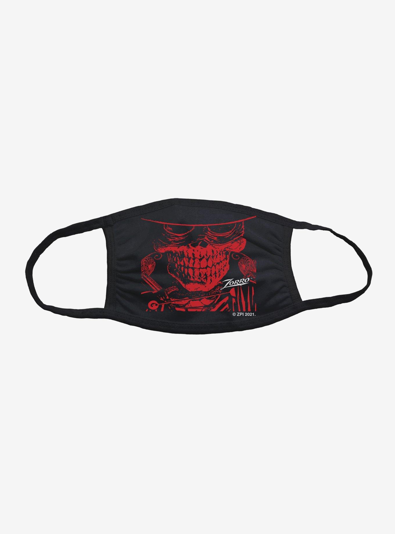 Zorro Red Skull Face Mask, , hi-res