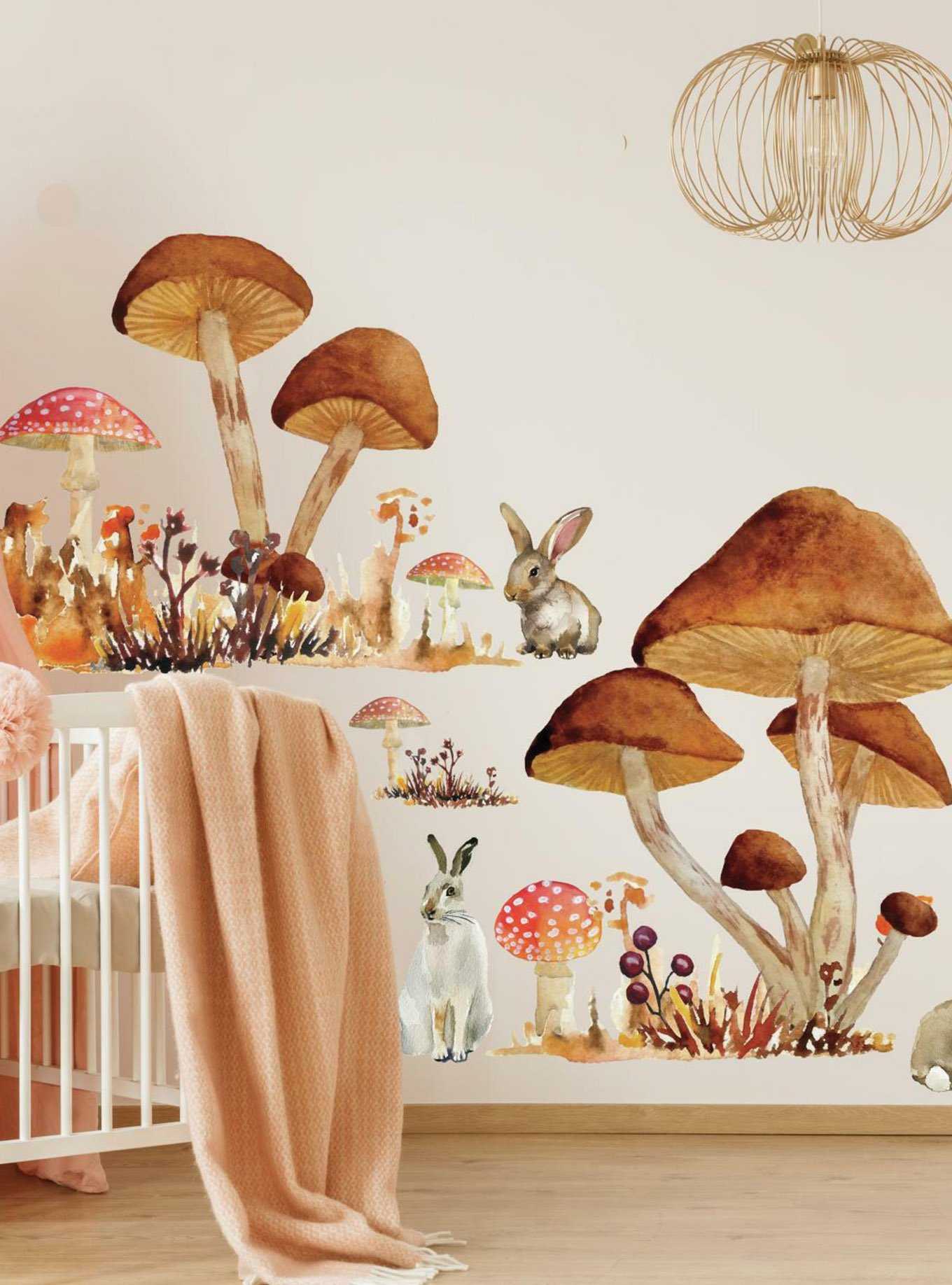 Mushroom Giant Peel And Stick Wall Decals, , hi-res
