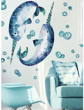 Catcoq Narwhal Giant Peel And Stick Wall Decals, , hi-res