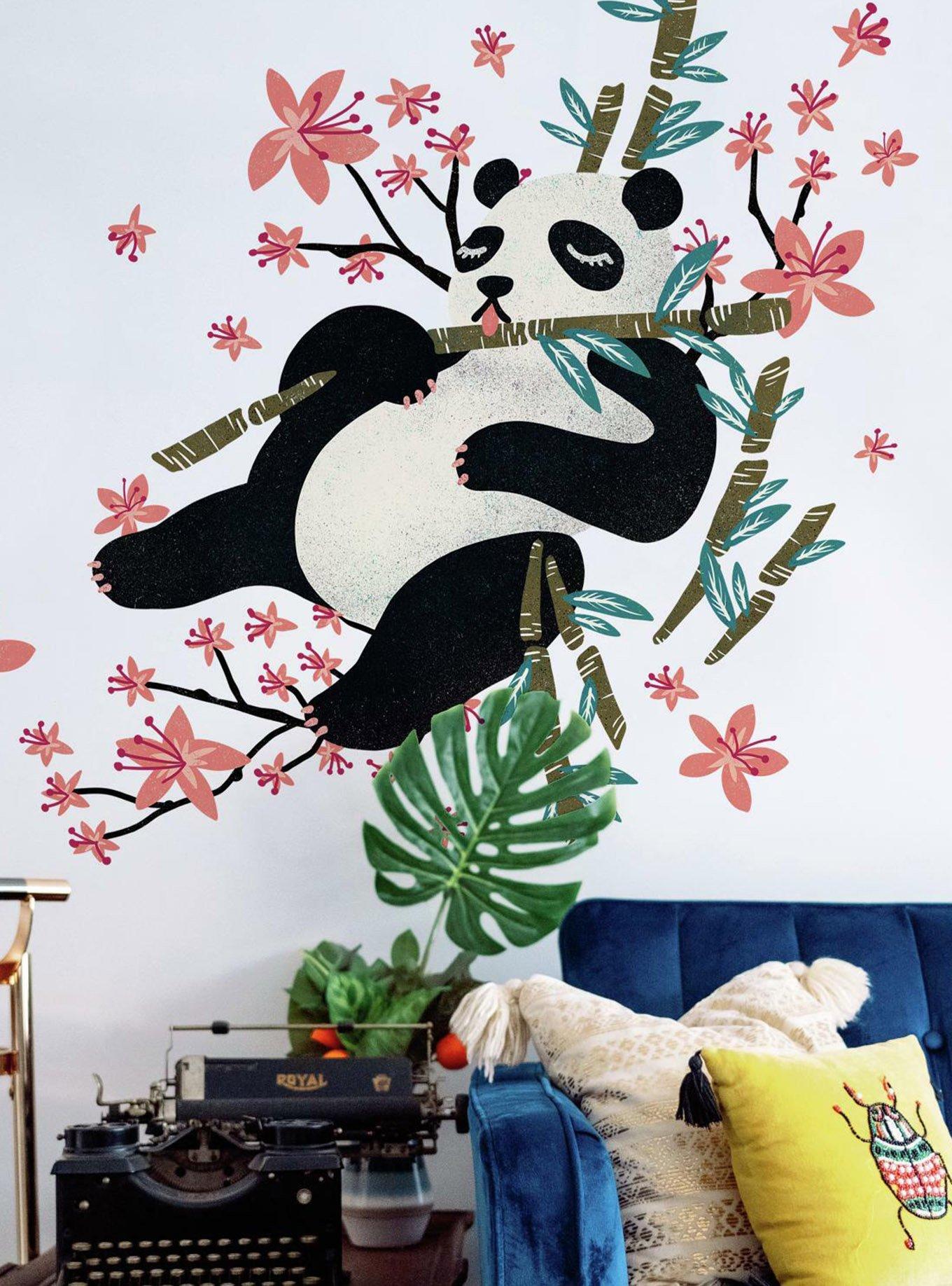 Catcoq Panda Giant Peel And Stick Wall Decals, , hi-res