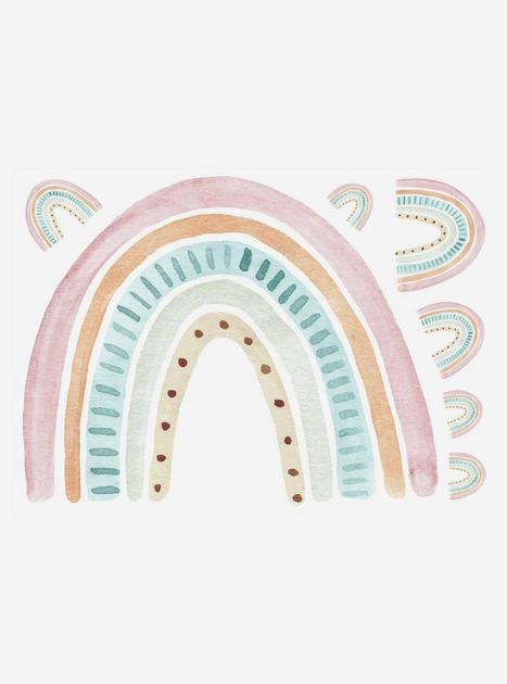 Watercolor Rainbow Peel And Stick Giant Wall Decal | BoxLunch