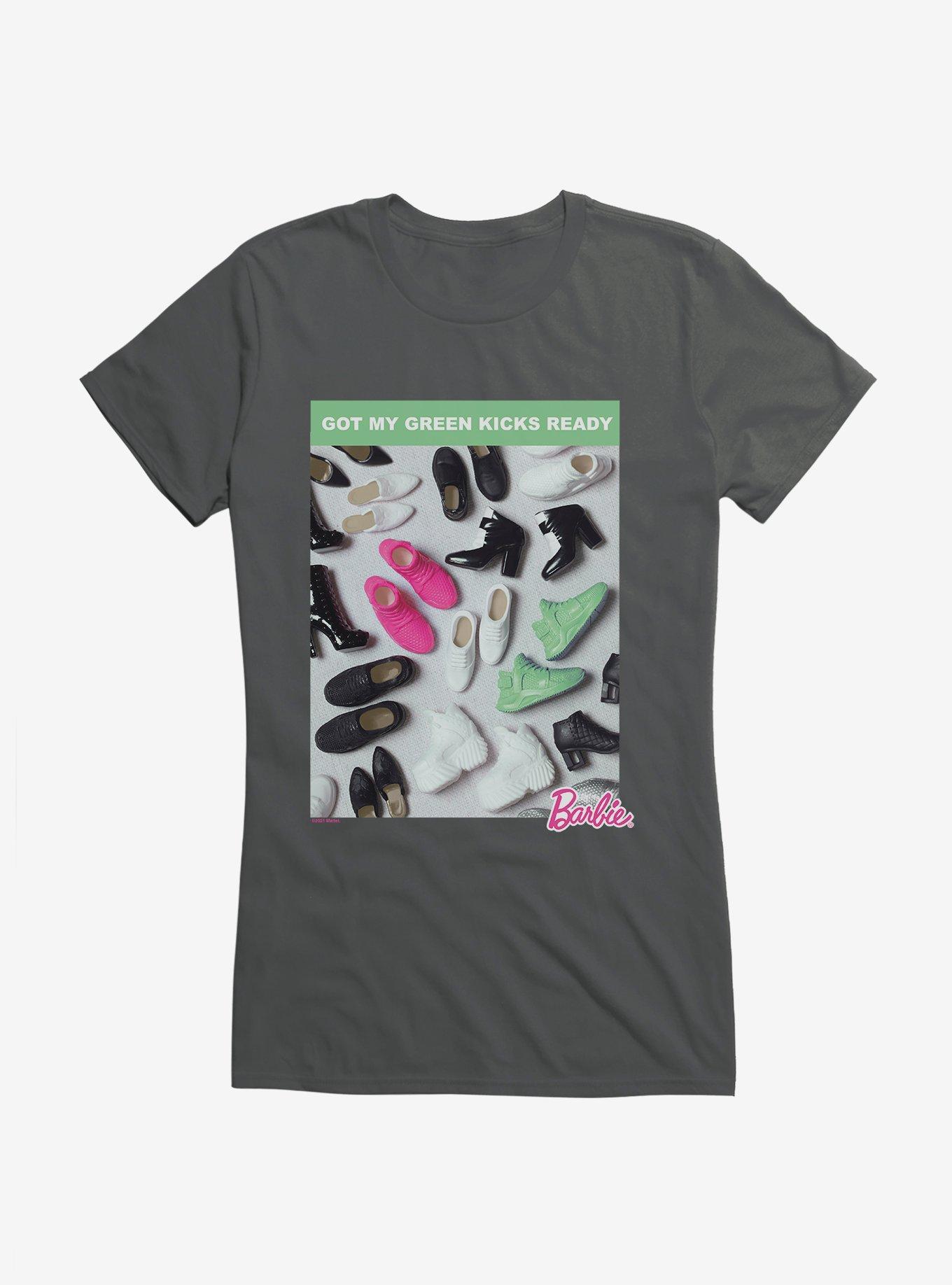 Barbie St. Patrick's Day Green Kicks Girls T-Shirt, CHARCOAL, hi-res