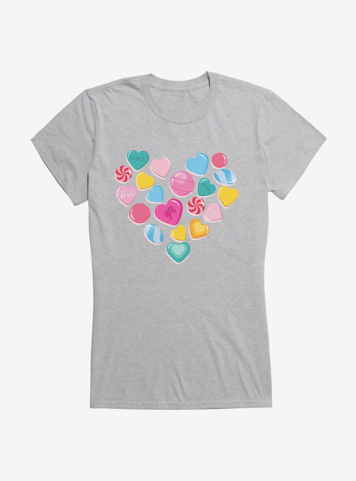 Barbie Valentine's Day Sweets Girls T-Shirt, HEATHER, hi-res