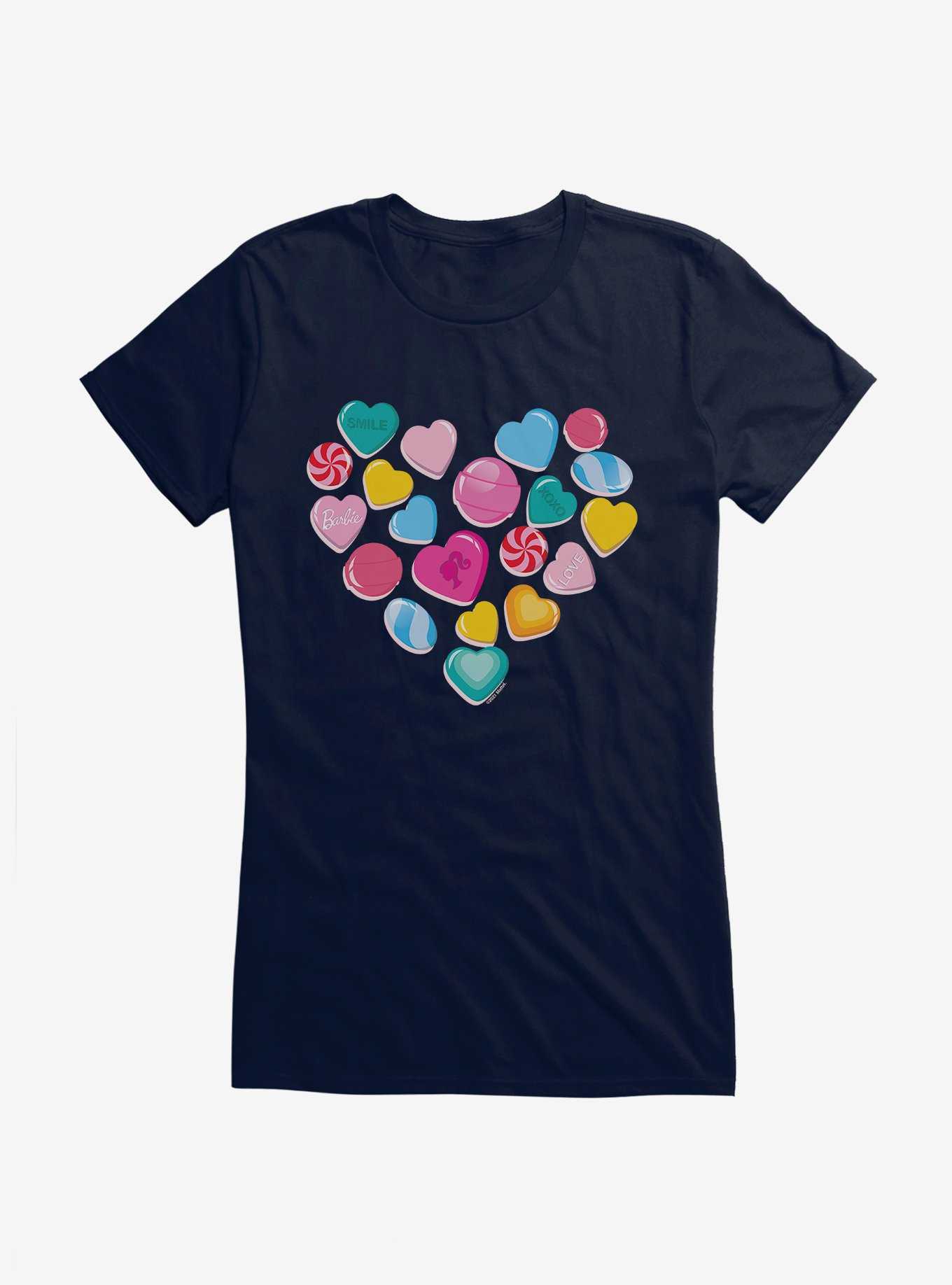 Barbie Valentine's Day Sweets Girls T-Shirt, NAVY, hi-res