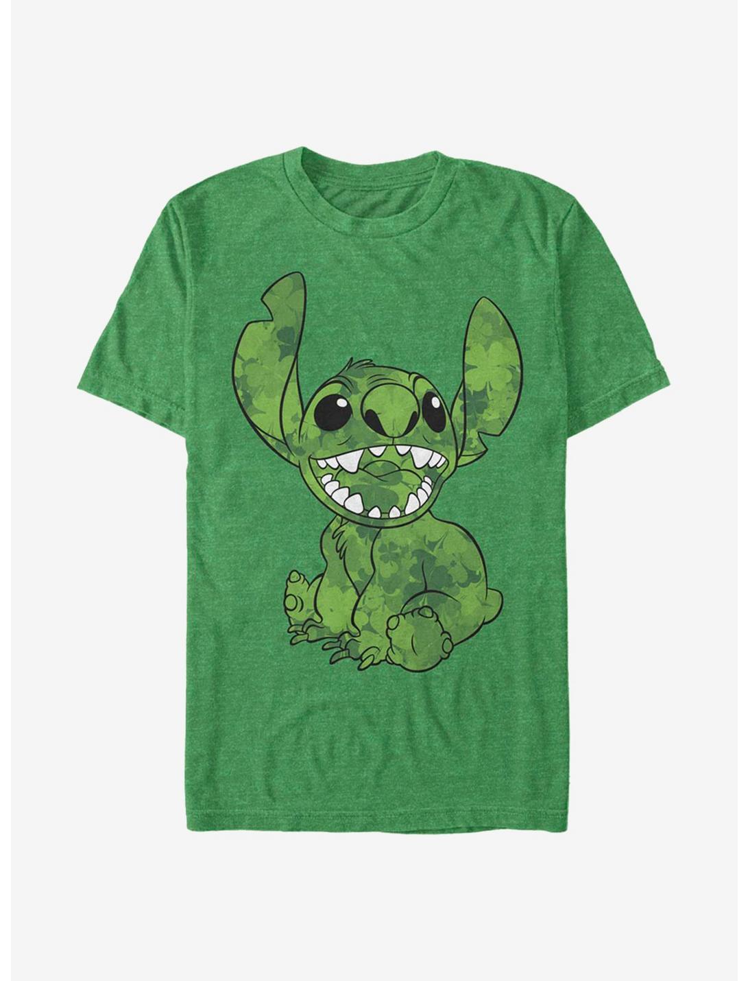 Disney Lilo & Stitch Clover Fill T-Shirt, KEL HTR, hi-res