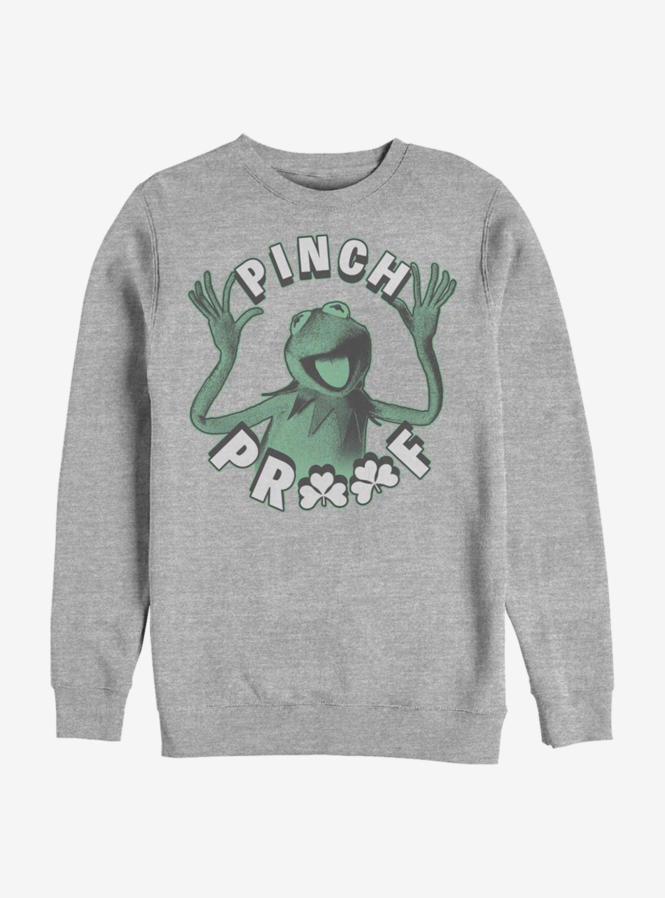 Disney The Muppets Pinch Proof Kermit Crew Sweatshirt, ATH HTR, hi-res