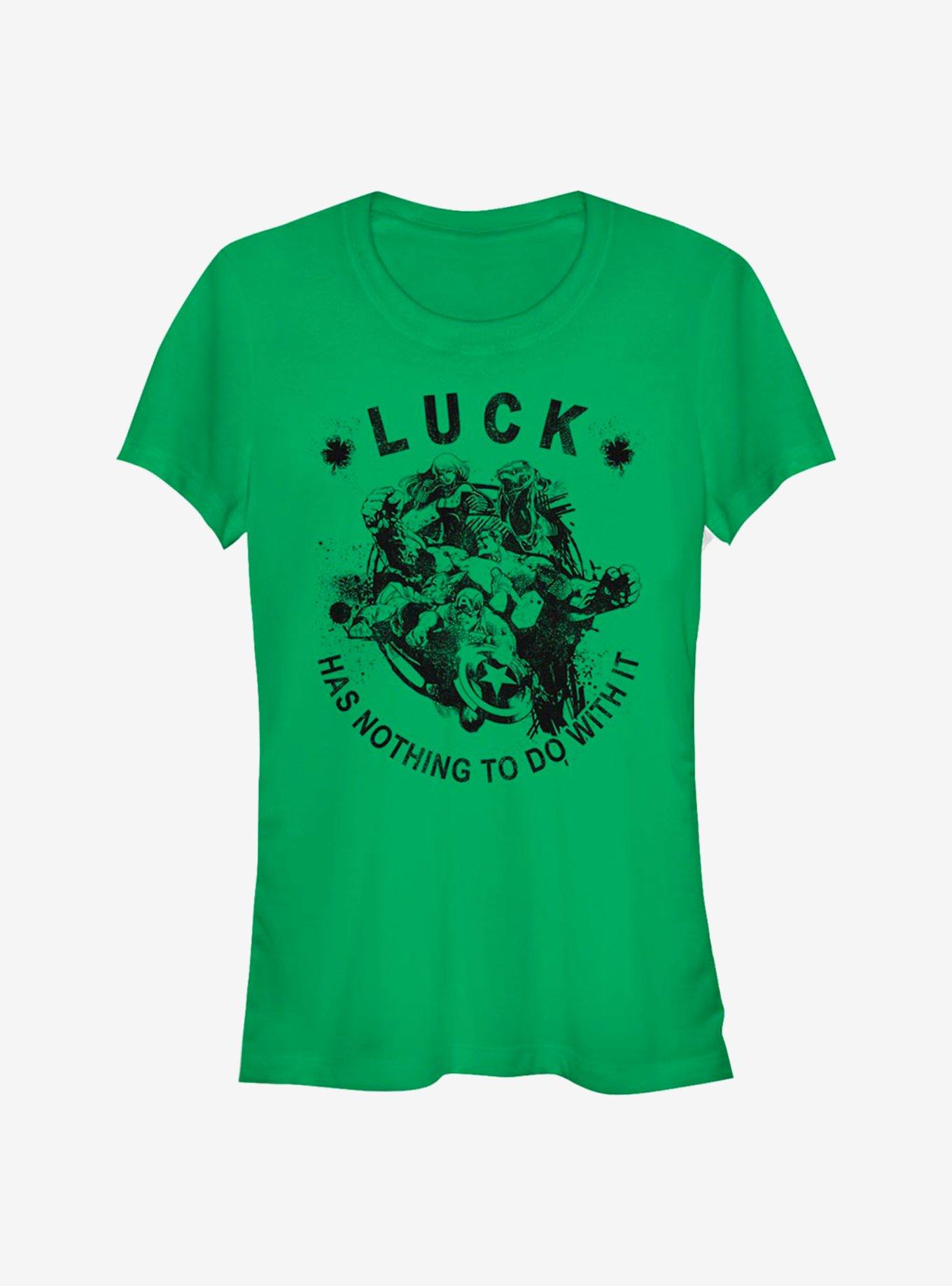 Marvel Avengers Avengers No Luck Just Skill Girls T-Shirt