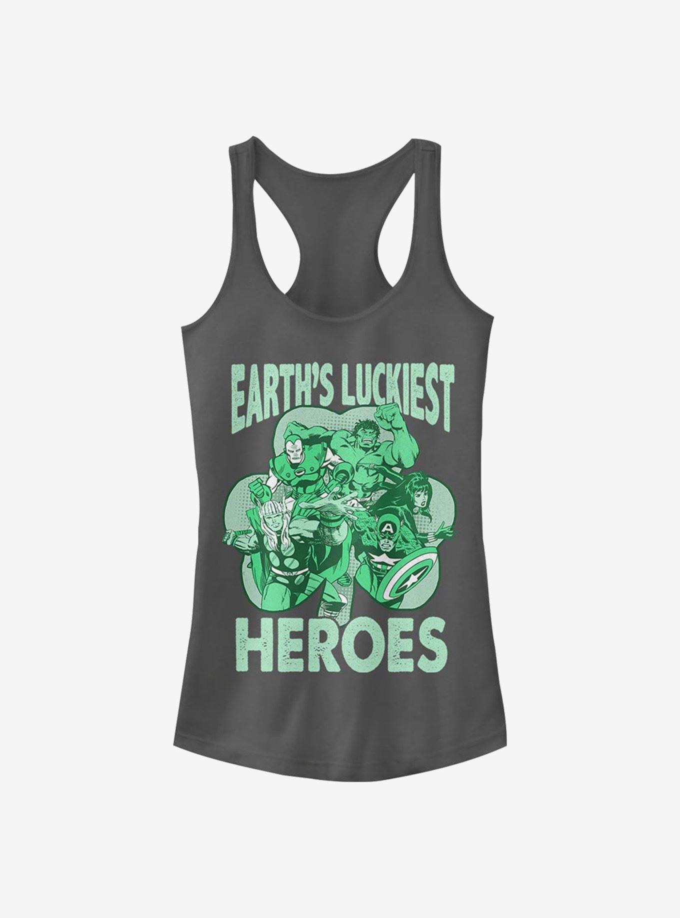 Marvel Avengers Earth's Luckiest Heroes Girls Tank, CHARCOAL, hi-res