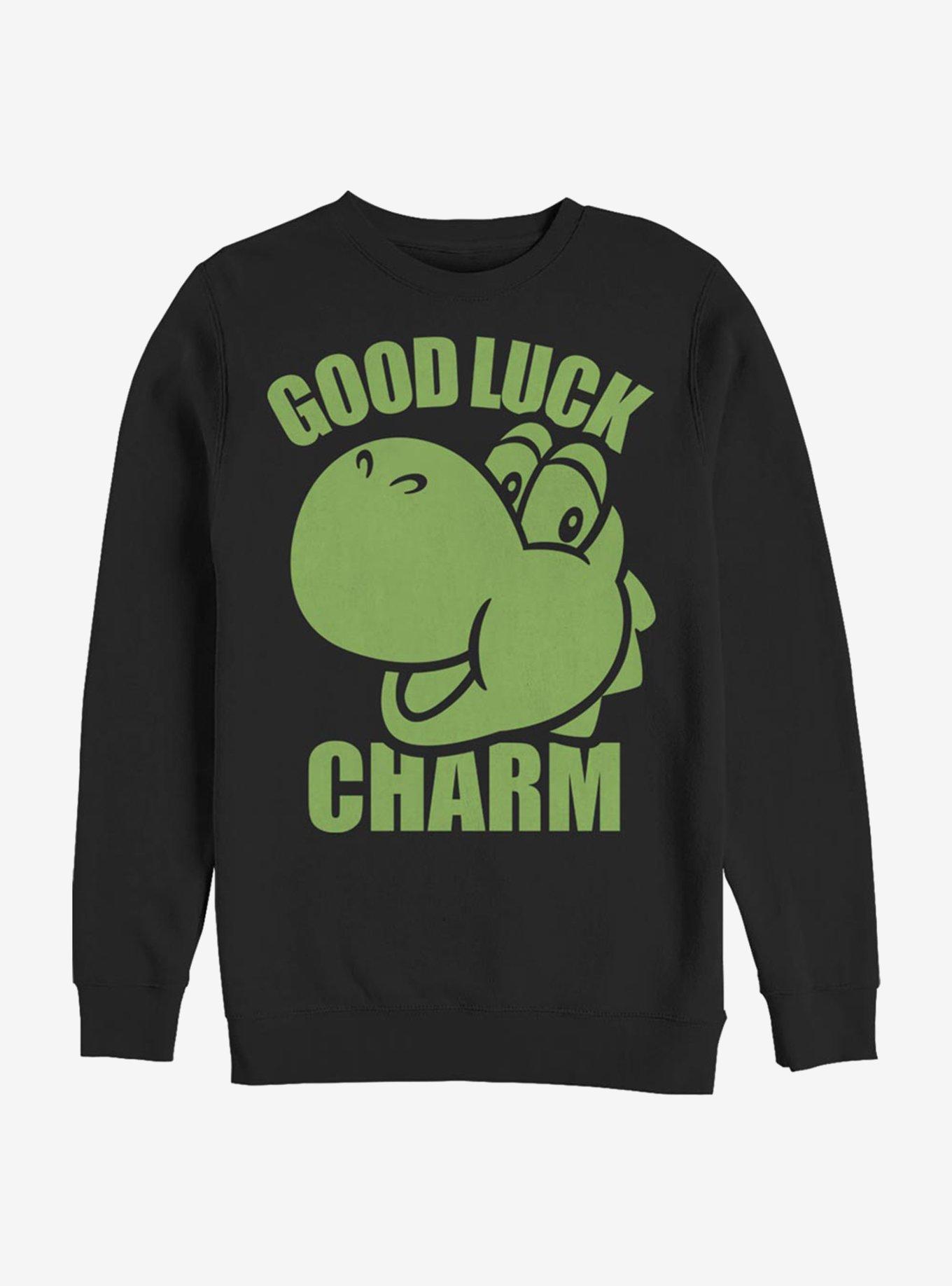 Nintendo Yoshi Charms Fillup Crew Sweatshirt, BLACK, hi-res