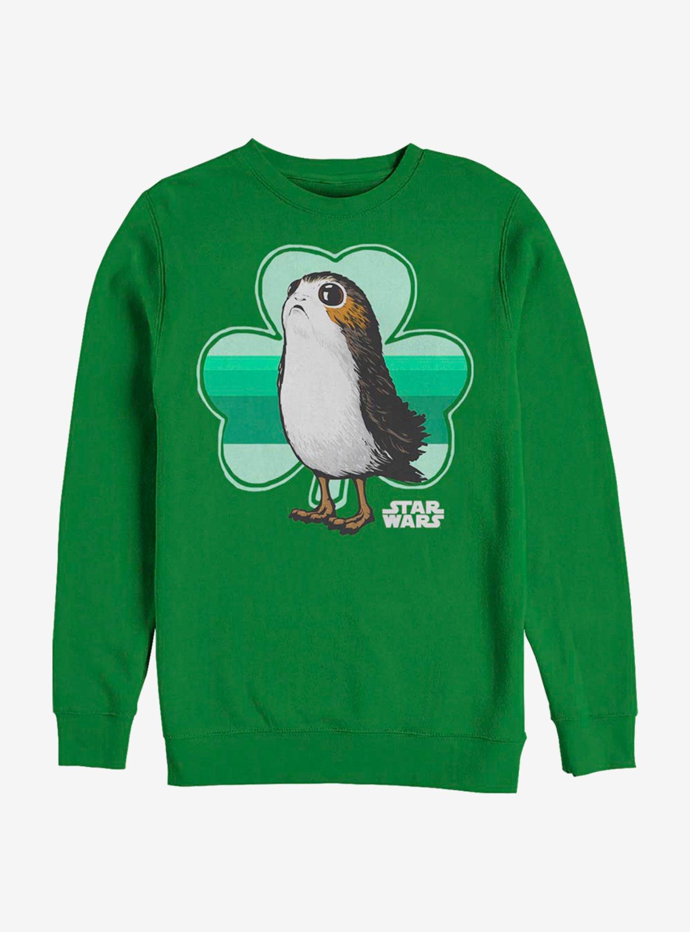 Star Wars Eipisode VIII The Last Jedi Porg Clover Crew Sweatshirt, KELLY, hi-res