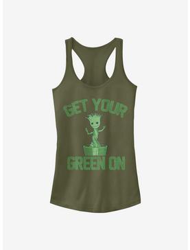 Marvel The Guardians Of The Galaxy Groot Green Girls Tank, , hi-res