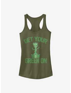 Marvel The Guardians Of The Galaxy Groot Green Girls Tank, , hi-res